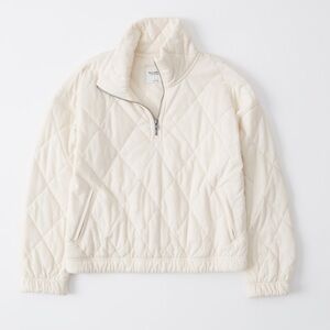 A&F Half-Zip Quilted Jacket